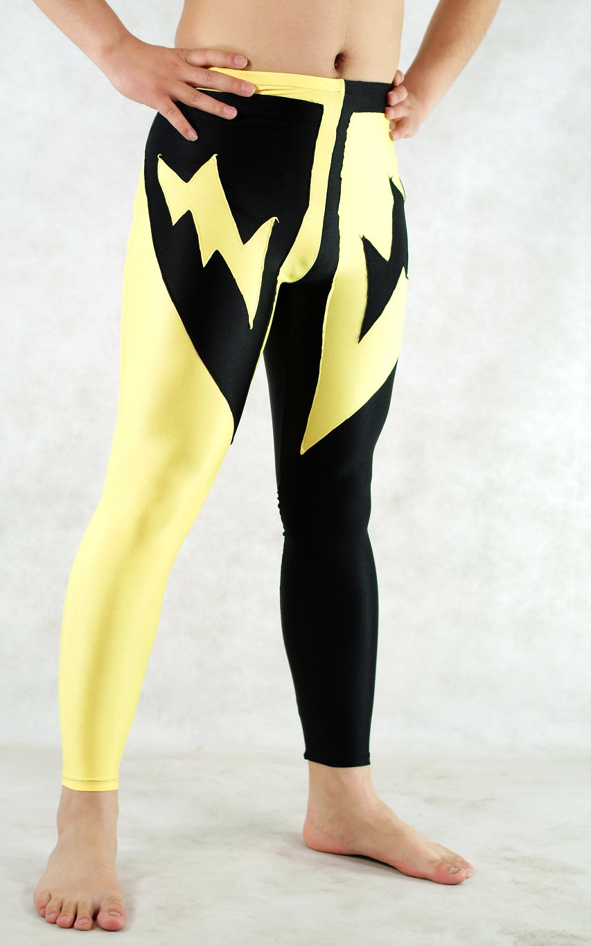 yellow spandex pants